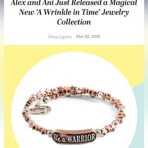 Alex & Ani + Disney “A Wrinkle in Time” Be A Warrior Rose Gold & Silver Wrap NEW